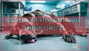 bloated dog water food