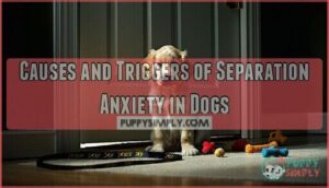 causes and triggers of separation anxiety in dogs