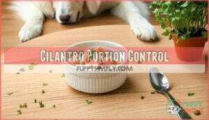 cilantro portion control
