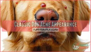 classic dog acne appearance