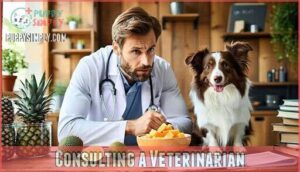 consulting a veterinarian