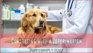 consulting with a veterinarian