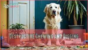 destructive chewing and digging
