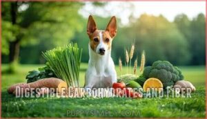 digestible carbohydrates and fiber