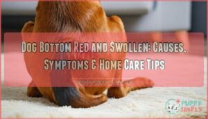 dog bottom red and swollen