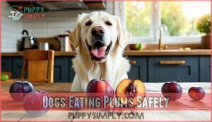 dogs eating plums safely