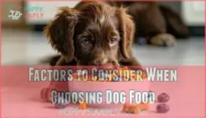 factors to consider when choosing dog food