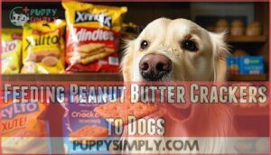 feeding peanut butter crackers to dogs