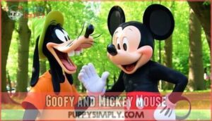 goofy and mickey mouse
