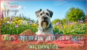 grain-free or raw diets for reduced inflammation