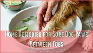 home remedies for sore dog paws between toes