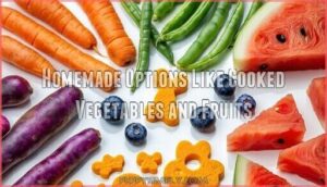 homemade options like cooked vegetables and fruits
