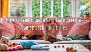 how to stop a dog in heat from bleeding