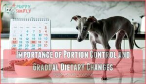 importance of portion control and gradual dietary changes