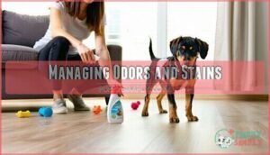 managing odors and stains