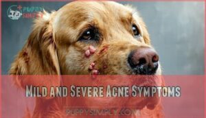 mild and severe acne symptoms