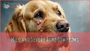 mild and severe acne symptoms