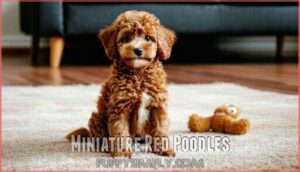 miniature red poodles