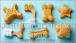 molded dental chews for plaque removal