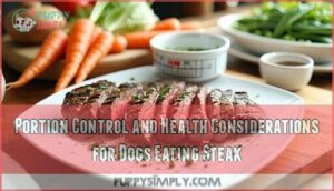 portion control and health considerations for dogs eating steak