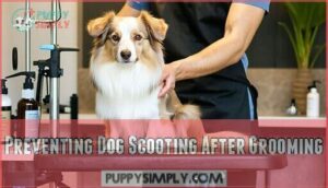 preventing dog scooting after grooming
