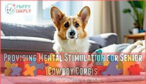 providing mental stimulation for senior cowboy corgis