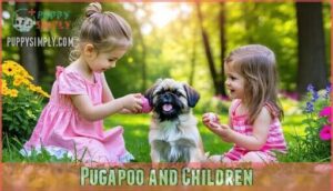 pugapoo and children
