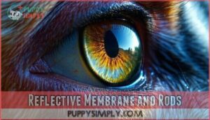 reflective membrane and rods