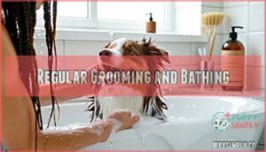 regular grooming and bathing