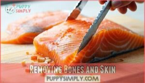 removing bones and skin