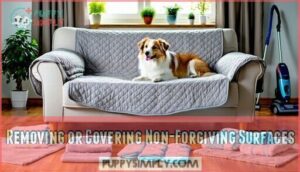 removing or covering non-forgiving surfaces