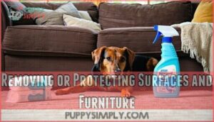 removing or protecting surfaces and furniture
