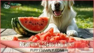 removing seeds and rind