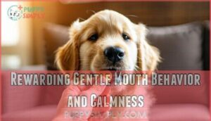 rewarding gentle mouth behavior and calmness