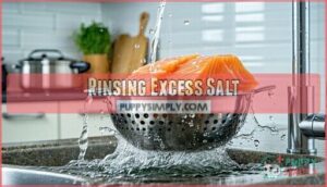 rinsing excess salt