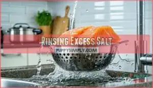 rinsing excess salt