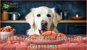 risks and precautions of feeding snow crab to dogs