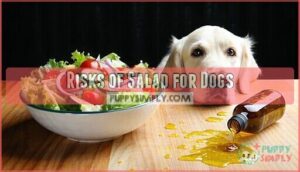 risks of salad for dogs
