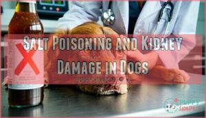 salt poisoning and kidney damage in dogs