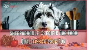 sheepadoodle-specific dog food qualities to look for
