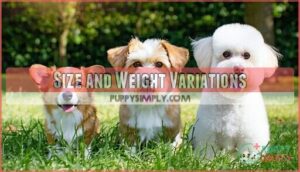 size and weight variations