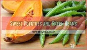 sweet potatoes and green beans