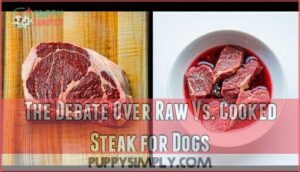 the debate over raw vs. cooked steak for dogs