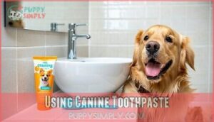 using canine toothpaste