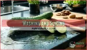 washing and slicing