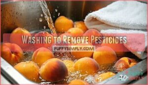 washing to remove pesticides