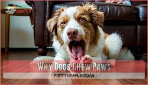 why dogs chew paws
