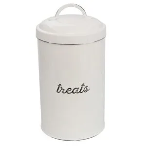 AuldHome Enamelware Dog Treat Jar, B09BNY6XH6