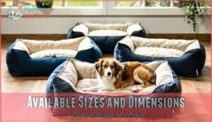 available sizes and dimensions