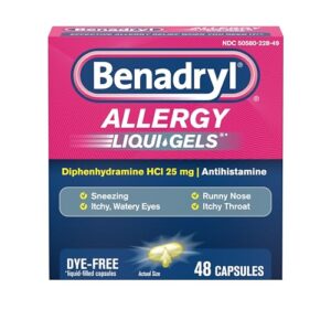 Benadryl Liqui Gels Antihistamine Allergy Medicine B0C5K8QTKY